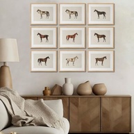 LOARTVE 9 Peças de Pôsteres de Cavalo Vintage - Arte de Parede Rústica para Decoração de Casa e Escritório - imagem 3
