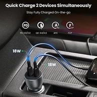 Carregador Veicular USB-C Duplo 40W: Potência e Estilo em Liga de Alumínio - imagem 3