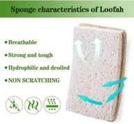 Esponjas de Prato de Bucha Natural - Ecológicas, Biodegradáveis e Sem Arranhões - 6 Peças - imagem 4