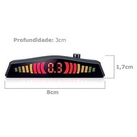 Sensor de Estacionamento 4 Pontos Branco com Display LED: Estacione com Segurança e Precisão - imagem 5