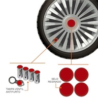 Jogo de Calotas Europa Premium Aro 13 para Fiat Palio, Uno, Siena, Mobi e Mais + Selo Resinado e Tampas Antifurto - imagem 3