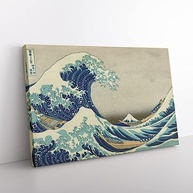 Quadro A Grande Onda de Kanagawa - Hokusai 60x40cm | Arte Japonesa em Canvas Premium - imagem 3