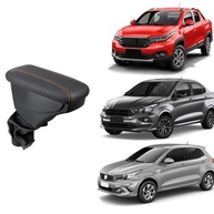 Apoio de Braço Premium Courvin Grafite com Costura Laranja para Fiat Argo, Cronos e Strada - imagem 3