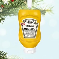 Hallmark Keepsake Enfeite de Natal 2024, mostarda amarela Heinz, presentes de comida - imagem 3