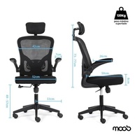 Cadeira Presidente Moob Mesh Ergonômica com Apoio de Braços Ajustável | Design Moderno e Conforto Duradouro - imagem 2