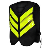 Colete Refletivo de Alta Visibilidade para Motoqueiros e Atividades Noturnas - Preto (Tamanho G) - imagem 1