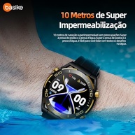 Smartwatch Basike W77 Pro Max Ultra: AMOLED, NFC, IP67, GPS e 30m de Profundidade - Preto Ouro - imagem 5