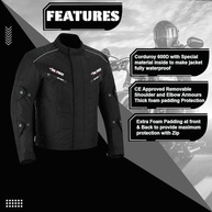 PROFIRST Jaqueta masculina de motocicleta, jaqueta de motocicleta, impermeável, proteção CE blindada - imagem 4
