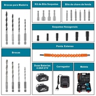 Chave de Impacto e Furadeira Brushless 350Nm 21V: Potência e Versatilidade Profissional - imagem 3