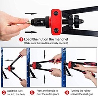 Kit Ferramenta de Porca Rebite RZX 35,5cm: Rebitagem Profissional e Sem Esforço - imagem 5