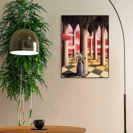 Arte de Parede Remedios Varo - Impressão em Tela 80x60cm com Moldura Pronta para Pendurar - imagem 3