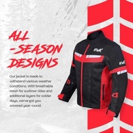HWK Jaqueta de Motociclista 3G: Proteção CE, Respirabilidade e Estilo em Vermelho - imagem 4