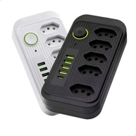 Régua de Energia Premium: 5 Tomadas, 4 USB + 1 Tipo-C, 2500W Bivolt e Proteção - imagem 1