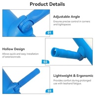 Rolo de Pintura de Teto 25 cm com Protetor Ajustável - Antissalpicos Reutilizável para Interiores e Exteriores - imagem 5