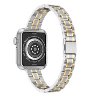 CSJCUBIC Pulseira de metal compatível com Apple Watch séries 9/8/7/6/5/4/3/2/1/SE de 38 mm, 40 mm, 41 mm, 42 mm, 44 mm e 45 mm - imagem 5