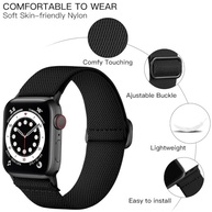 Pulseira Lerobo unissex, trançada, esportiva, de nylon elástico, compatível com Apple Watch Ultra 2, SE, 9, 8, 7, 6, 5, 4, 3, 2, 1 de 38 mm, 40 mm, 41 mm, 42 mm, 44 mm, 45 mm, 49 mm - imagem 3