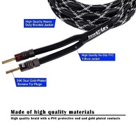 Cabo de Alto-Falante InnoStars 12AWG OFC 24K Dourado - Som Puro e Conexão Impecável (10,7m) - imagem 3