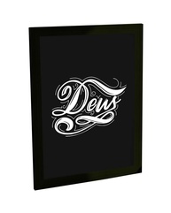 Quadro Decorativo Religioso com Moldura - Deus, Bíblia e Jesus Cristo | Poster de Fé para Decoração - imagem 1