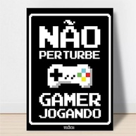 Quadro Decorativo Não Perturbe Gamer - Autoadesivo para Cômodo de Jogos - imagem 2