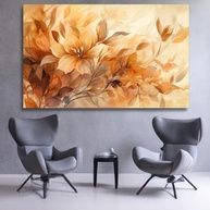 Quadro Grande Flores Lírios do Campo 4K em Tela Canvas com Moldura de Madeira 60x90cm - imagem 3