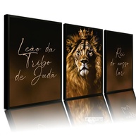 Quadro Decorativo Grande Leão de Judá - Estampa Premium para Sala, Quarto ou Escritório - imagem 1