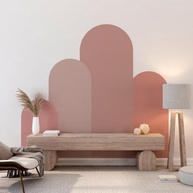 Adesivo de Parede Geométrico Quatro Arcos Lavável - Estilo Minimalista para Sala e Quarto - imagem 2