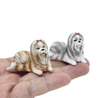 Estatueta de Resina Shih Tzu deitado - 5cm | Decoração para Terrário, Coleção e Quarto - imagem 5