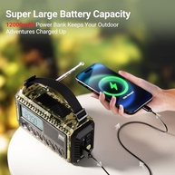 Rádio de Emergência Solar 12000mAh: Alerta NOAA, Lanterna, Carregador e SOS - Essencial para sua Segurança - imagem 4