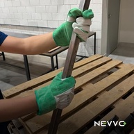 Luva de Raspa Multiuso Cano Curto Vaqueta Petroleira Reforçada EPI Proteção Contra Cortes NEVVO - imagem 5