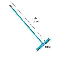 Rodo 40cm Reforçado com Cabo de Madeira 1,20m – Limpeza Eficiente para Banheiros, Cozinhas e Áreas Internas - imagem 2