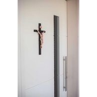 Crucifixo de Parede com Cristo em Resina 33 cm - Decoração Religiosa Elegante - imagem 5