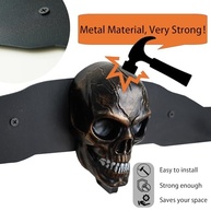 Suporte de Parede Caveira para Capacete de Moto e Jaqueta - Metal Resistente Marrom - imagem 5