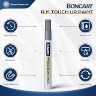 Kit de Reparo de Arranhões para Rodas - Caneta de Retoque Prata com Tinta Metálica para Restauração Rápida - imagem 3