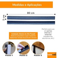 Veda Porta Rodinho Adesivo 80cm com Bloqueio de Insetos, Poeira, Água e Ruído - Proteção Total para Sua Casa - imagem 3