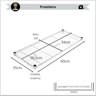 Estante de Aço Cromado com 4 Prateleiras e Rodízios - Bancada Moderna e Resistente - imagem 5