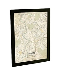 Quadro Decorativo A2 Mapa Roma - Moldura Moderna com Grampos Flexíveis para Troca Fácil de Arte - imagem 2