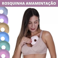 Kit Com 4 Pares Rosquinha de Amamentação 100% Algodão Macias e Lavável Protetor Mamilo Absorvente Mamães - imagem 3