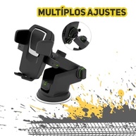 Suporte de Celular para Carro Premium: Ventosa Reforçada, Trava Antiqueda e Rotação 360° - imagem 3