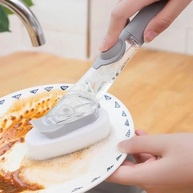 Escova de Limpeza 2 em 1 com Dispenser de Sabão | Max Cleaner Cinza 150ml - imagem 3