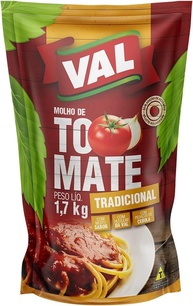 VAL Molho De Tomate Tradicional Val Sachê 1 7Kg - imagem 1
