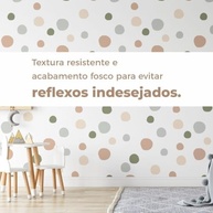 Kit 200 Adesivos de Parede Infantil Safari com Bolinhas Coloridas - Verde | Decore o Quarto do Bebê com Estilo e Diversão - imagem 4