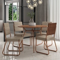 Conjunto de Sala de Jantar San Francisco 4 Cadeiras - Design Sofisticado e Conforto Diário - imagem 1