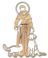 Aplique de Parede São Francisco de Assis Vazado em MDF - Decoração Espiritual Elegante - imagem 1