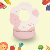 Babador de silicone para bebês com bolso "segura" alimentos e botões para ajuste de altura - formato Juba de Leão - LionLemon Store - imagem 3