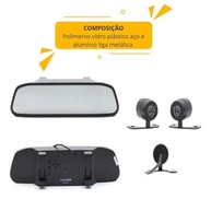Kit Retrovisor 4.3" com Câmera de Ré Borboleta Tech One: Estacione com Segurança e Precisão! - imagem 5