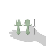 Kit Talheres de Silicone Seguro para Bebês - Buba Verde - imagem 3