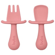 Kit Talheres em Silicone Rosa da Buba - Seguro, Ergonômico e Livre de BPA - imagem 2