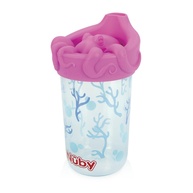 Copo Nuby com Tampa de Silicone 3D Rosa - Estimule a Imaginação e Autonomia do seu Bebê - imagem 1
