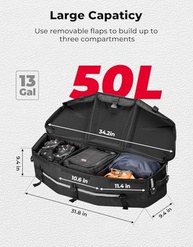Bolsa de Carga KEMIMOTO X3: Armazenamento Expansível e Seguro para seu UTV/ATV - imagem 3