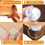 Protetor de Canto em Silicone Transparente - 10 Peças com Adesivo para Segurança Infantil - imagem 5